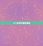 十二生肖代表的星座，十二生肖星座月份