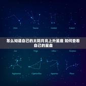 怎么知道自己的太阳月亮上升星座 如何查看自己的星盘