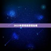 2023年摩羯座爱情劫难，摩羯座未来5年运势