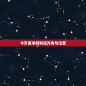 今天属羊的财运方向与位置，属羊的人财运在哪个方向