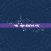 1月到12月的星座怎么排列，水瓶座男生性格