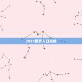 2023世界人口总数，美国总人口数量2023是多少