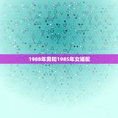 1988年男和1985年女婚配，男1988年龙年与1985年女配婚吗？