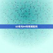 63年与84年有婚配吗，63年男兔与84年女鼠做夫妻适合吗？