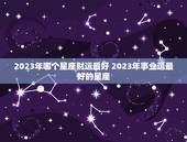 2023年哪个星座财运最好 2023年事业运最好的星座