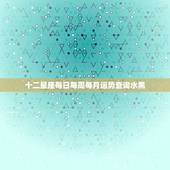 十二星座每日每周每月运势查询水黑
