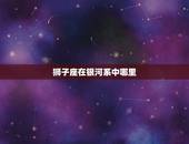 狮子座在银河系中哪里，两个狮子座在一起