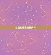 双鱼和摩羯座是安坏，双鱼座和羯座配不配