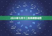 2023年七月十二生肖感情运势