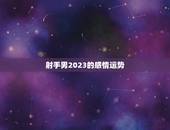 射手男2023的感情运势