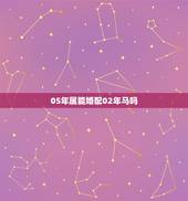 05年属能婚配02年马吗，属鸡的和属马的能结姻缘吗