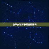 白羊女和狮子男结婚配吗，狮子男和白羊女配吗？