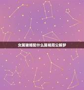 女属猪婚配什么属相周公解梦，属猪的女性和什么属相最配