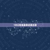 1992年是金命还是水命，1992年属猴是什么命怎么有水命也有金命