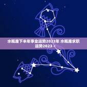 水瓶座下半年事业运势2023年 水瓶座求职运势2023