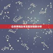 白羊男和白羊女配对指数分析，白羊座男和白羊女的结果