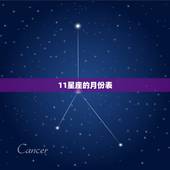 11星座的月份表，12星座月份表性格