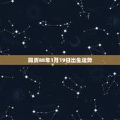 阳历88年1月19日出生运势