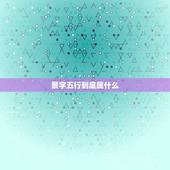 景字五行到底属什么，景字五行属什么