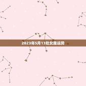 2023年5月13处女座运势