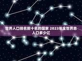 世界人口排名前十名的国家 2023年全世界总人口多少亿