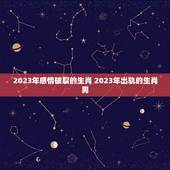 2023年感情破裂的生肖 2023年出轨的生肖男