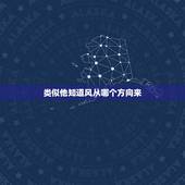 类似他知道风从哪个方向来，程迦类似很野的女主