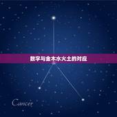 数字与金木水火土的对应，五行中金木水火土各代表的数字