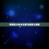 男属蛇大林木女属马路旁土婚配，路旁土男（马）和大林木女（蛇）在一起合适