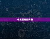 十三星座查询表，12星座配对排名