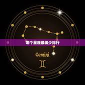 哪个星座最稀少排行，12星座最稀有的星座