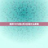 阳历1970年2月3日是什么属相，1970阳历2月4日属相到底是属鸡还