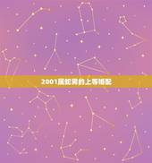 2001属蛇男的上等婚配，属蛇男2001年出生和属蛇女2001年出生他