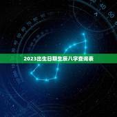 2023出生日期生辰八字查询表