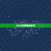 2023年宝最佳名字，2023男孩名字洋气