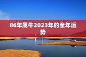 86年属牛2023年的全年运势，86年属牛2023年运势及运程每月运程