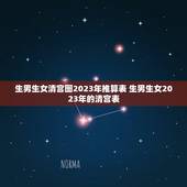 生男生女清宫图2023年推算表 生男生女2023年的清宫表