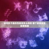 请问双子座的性格是怎么样的 哪个星座能驾驭摩羯座