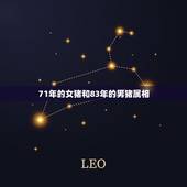 71年的女猪和83年的男猪属相，1971年属猪的男人娶1983年属猪的