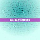 2023年2月13日属相查询，十二生肖年份表2023