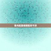 兔与蛇属相婚配好不好，兔和蛇配吗