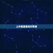上升星座查询对照表，十二星座金星查询表