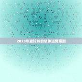 麦玲玲2023测运势(未来运势如何)