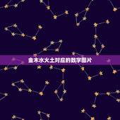 金木水火土对应的数字图片，五行；金木水火土，每行的数字是那几个？