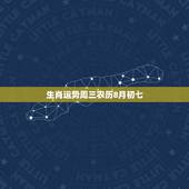 生肖运势周三农历8月初七