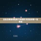 出生日期查询生辰八字免费 农历生时看一生命运