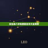 按生辰八字免费取名字大全男孩，免费起名字大全