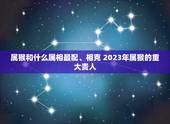 属猴和什么属相最配、相克 2023年属猴的重大贵人