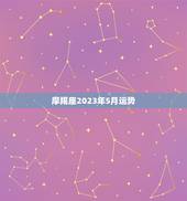 摩羯座2023年5月运势，摩羯座2023年5月运势