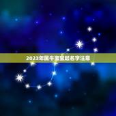 2023年属牛宝宝起名字注意，2023年牛宝宝取什么名字好